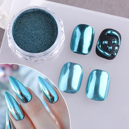4 Colors Chrome Nail Powder Set
