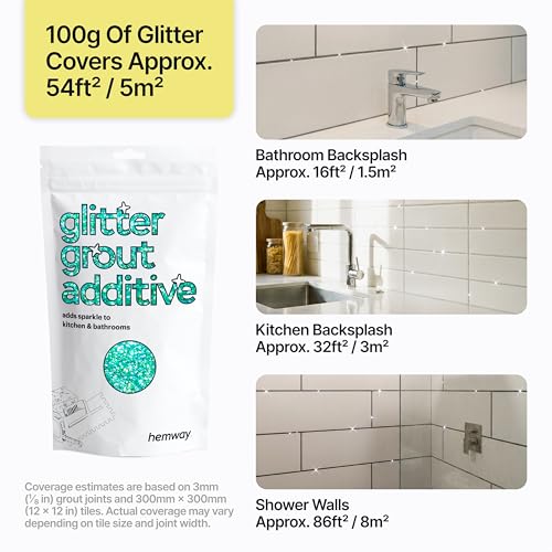 Turquoise Blue Holographic Glitter Grout Additive 100g (3.5274 Ounce)