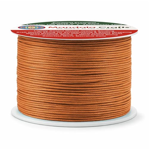 1mm Caramel Waxed Cord