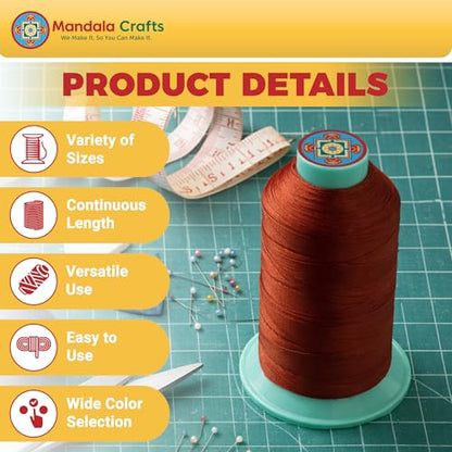 Size 69 210D T70 White Combo Bonded Nylon Thread (18000 Foot)