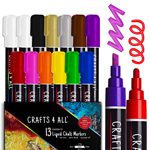 Liquid Chalk Markers for Blackboard Signs (13 Count)