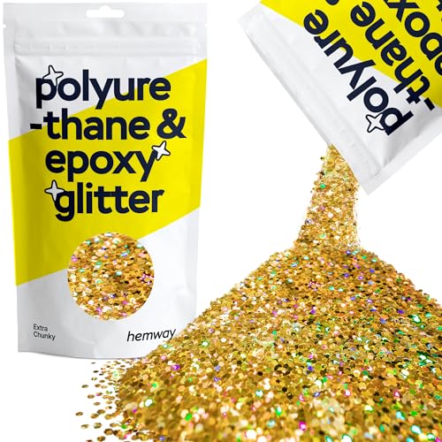 Resin Glitter Gold Holographic 100g Extra Chunky (3.5 Ounce)