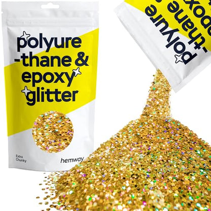 Resin Glitter Gold Holographic 100g Extra Chunky (3.5 Ounce)