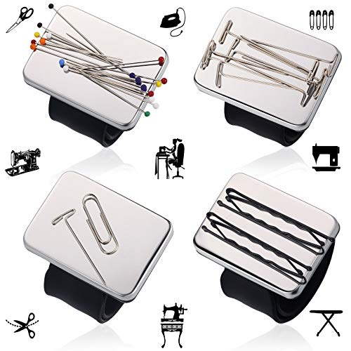 Magnetic Wrist Sewing Pincushion with 100 Pcs 1.5" Pins