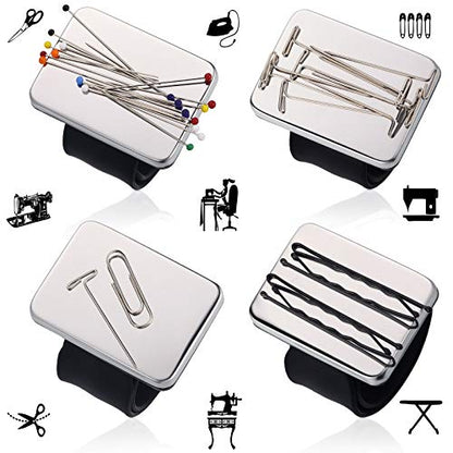Magnetic Wrist Sewing Pincushion with 100 Pcs 1.5" Pins