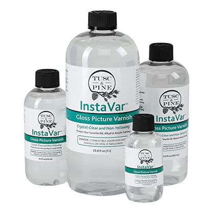 InstaVar™ Gloss Picture Varnish & Varnish Brush Sets
