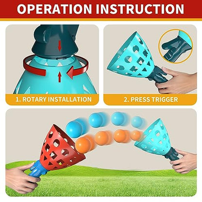 Outdoor Game Toys for Kids Boys with 20 Balls Pop Pass Catch Ball Game Outside Toys Gifts for 3 4 5 6 7 8 9 10 11 12 Year Old Teens (20 Count)