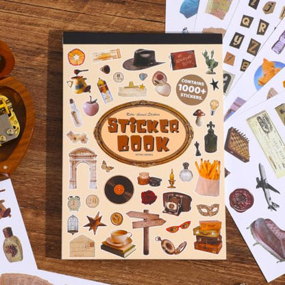 1000Pcs+ Vintage Sticker Book
