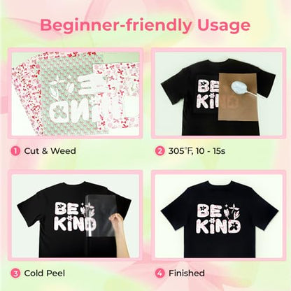 Pink Bow Heat Transfer Vinyl (11 Count)