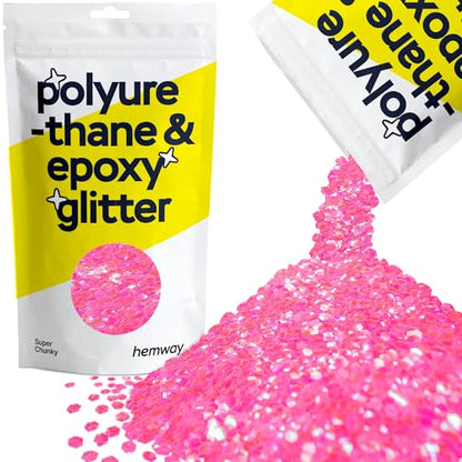 Resin Glitter Baby Pink Iridescent 100g Super Chunky (3.5 Ounce)