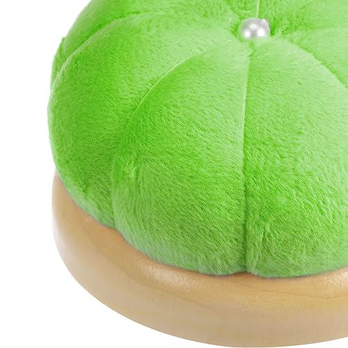 Wooden Base Needle Pincushions Japanese Style Pin Cushions Round Pin Cushion Needle Holder for Sewing Quilting Needlework DIY Crafts
