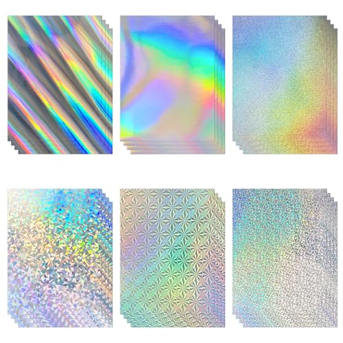 24 Sheets Holographic Cardstock 8.5 x 11 Inch (24 Count)