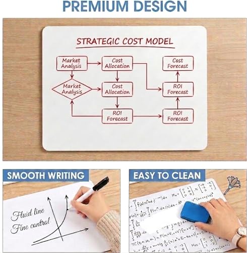 Small Dry Erase Board 9x12 Mini White Board for Kids 2 PK Double Sided (2 Count)