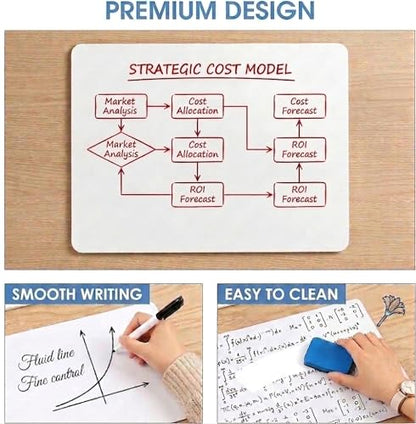 Small Dry Erase Board 9x12 Mini White Board for Kids 2 PK Double Sided (2 Count)
