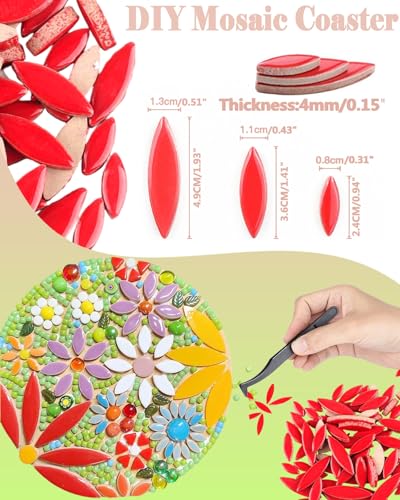 200g Ceramic Petals Bulk Mosaic Tiles for Craft