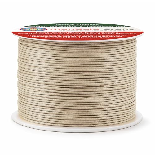 1mm Natural Waxed Cord (327 Foot)