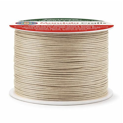 1mm Natural Waxed Cord (327 Foot)