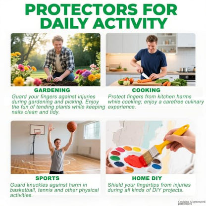 Gel Finger Protectors Finger Caps Silicone Fingertips Protection (10 Count)