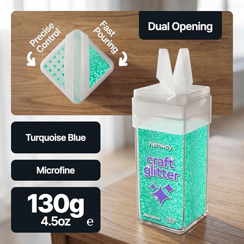 Craft Glitter Shaker Turquoise Blue 110g Microfine (3.8 Ounce)