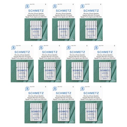 Microtex Sharp Sewing Machine Needles (50 Count)