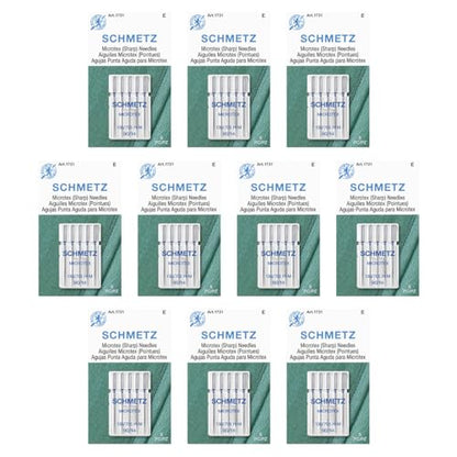 Microtex Sharp Sewing Machine Needles (50 Count)