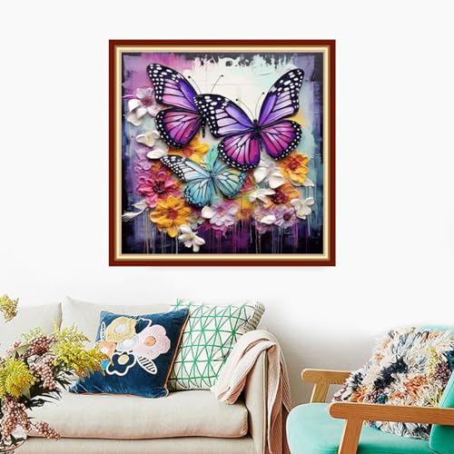 Stamped Cross Stitch Kits Full Range of Embroidery Needlework Starter Kits for Beginners Adults 11CT Embroidery Patterns Art Crafts DIY Needlepoint Kits