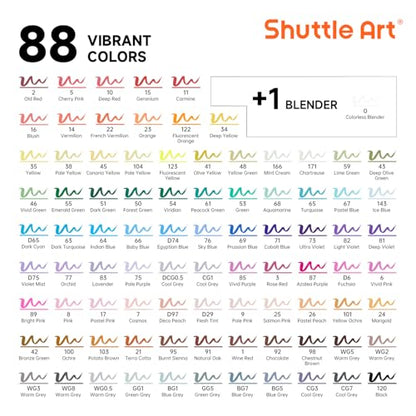 Brush Tip Alcohol Markers (88.99 Count)