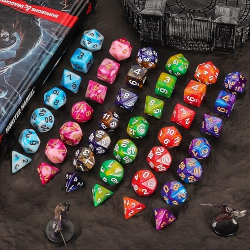 6 Sets Polyhedral Dice (42 Count)