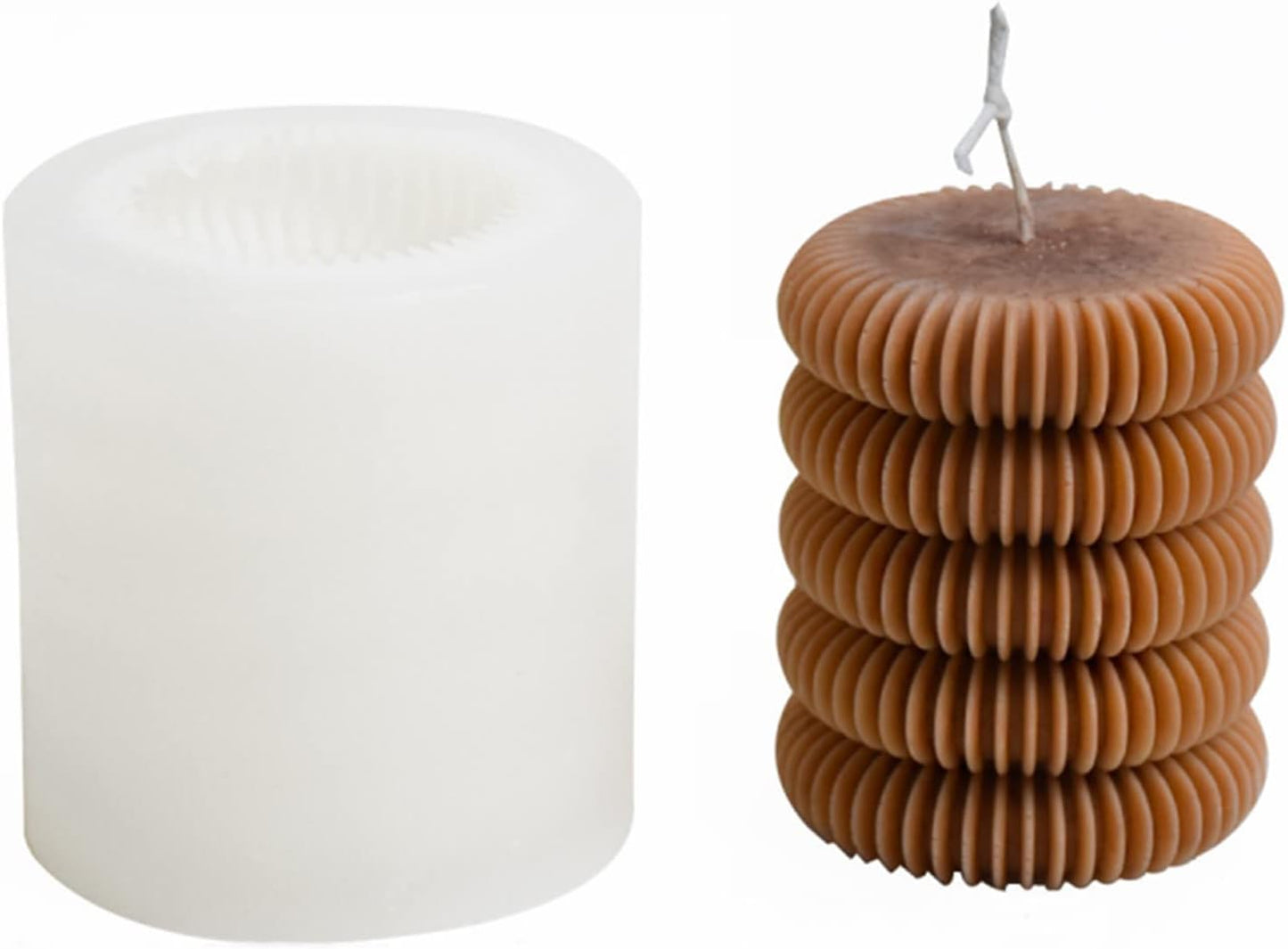 Tire Stripe Candle Silicone Mold Creative Column Candle Soap Mold Fondant Chocolate Cake Baking Mould Plaster Clay Resin Epoxy Mold