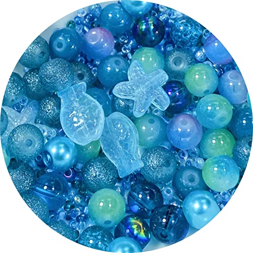 Assorted Glass Resin Beads Multi Size Colors Smooth Cracked Gravel Millet Spacer Beads for Bracelets Necklace Earring DIY Jewelry Making Craft