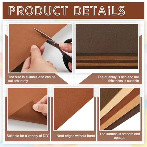 100 Sheets 5 Shades Cardstock Paper (100 Count)