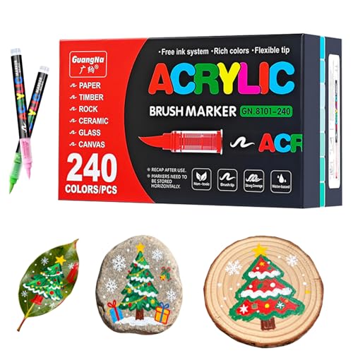 240 Colors Acrylic Paint Markers Set (240 Count)