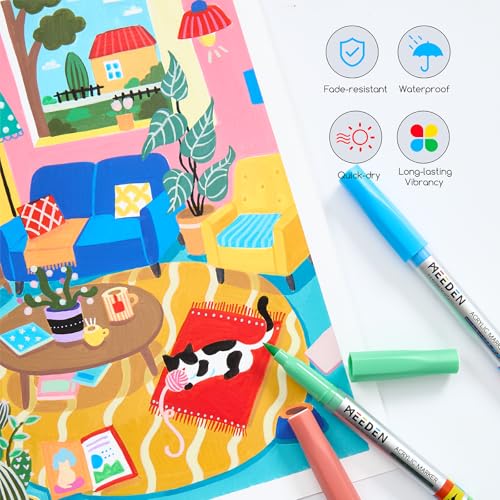 Acrylic Paint Markers Brush Tip (48 Count)