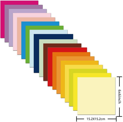 Origami Paper 500 Sheets, 20 Vivid Colors, Double Sided Colors Make Colorful and Easy Origami,6 Inch Square Sheet, for Kids & Adults, Papers, Arts and Crafts Projects (E-book included) - Crafty Corner