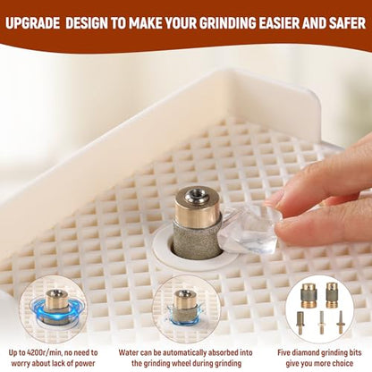 2026 Upgrade Stained Glass Grinder Kit 4200r