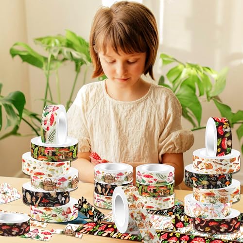 12 Rolls Mushroom Washi Tape Set (12 Count)