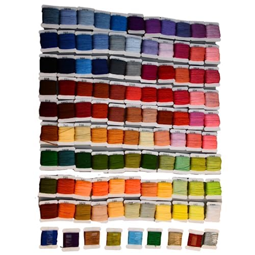 Embroidery Floss Kit 108 Colors on Plastic Bobbins