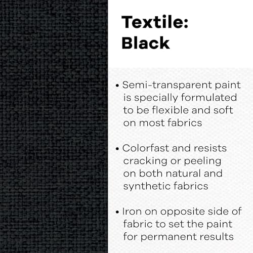Textile Paint 8 Oz Black (8 Fl Oz)