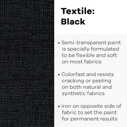 Textile Paint 8 Oz Black (8 Fl Oz)