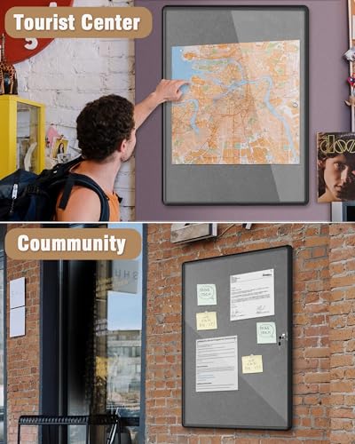 38"x28" Enclosed Bulletin Board