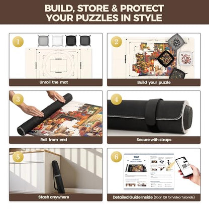 1500 Pieces 46" x 26 "Puzzle Mat Roll Up