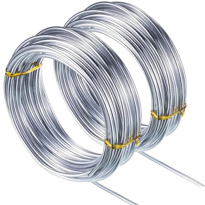 2 Rolls Aluminum Wire for Jewelry Making (131.24 Foot)