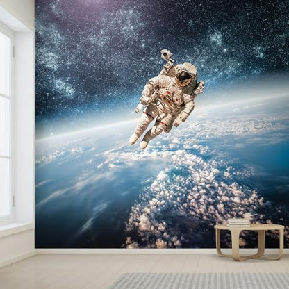 Wall Sticker Wall Mural an Astronaut Floating About Planet Earth