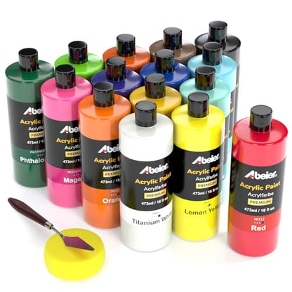 Large Bulk Acrylic Paint Set (240 Fl Oz)