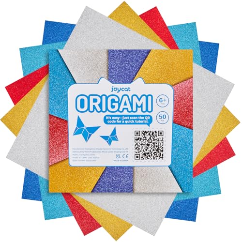 Classic Glitter Origami Paper (50 Count)