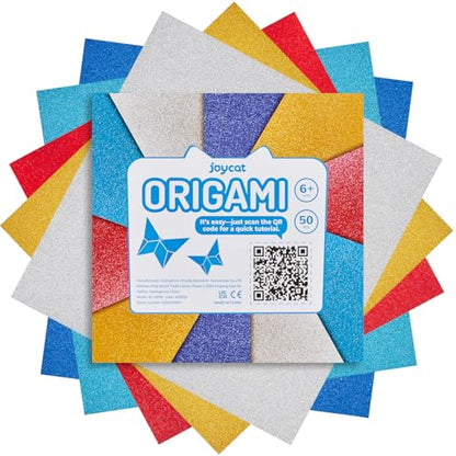 Classic Glitter Origami Paper (50 Count)