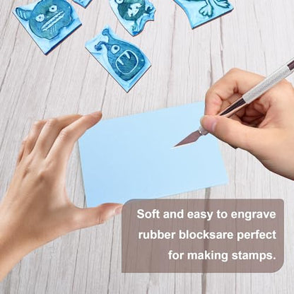 25 Pcs 4"x6" Rubber Carving Blocks (25 Count)