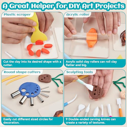 25 Pcs Polymer Clay Sculpting Tools Kit for Adults