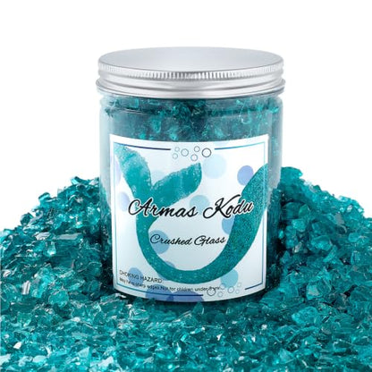 Turquoise Crushed Glass for Resin Art & Crafts (24 Ounce)