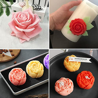 6 Pcs Flower Silicone Molds Set (6 Count)